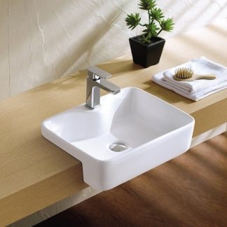 Semi Recess Basin Gloss White