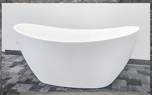 1500mm Double High Back Freestanding Bath Matte White - Image 2