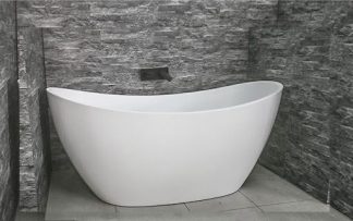 1660mm Double High Back Freestanding Bath Matte White