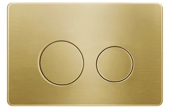 Inspire Dual Flush Plate Round Brushed Gold Stainless KL27AG