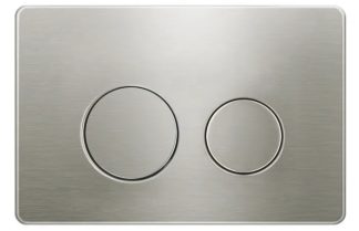 Inspire Dual Flush Plate Round Brushed Nickel Stainless KL27BN