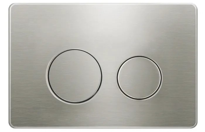 Inspire Dual Flush Plate Round Brushed Nickel Stainless KL27BN