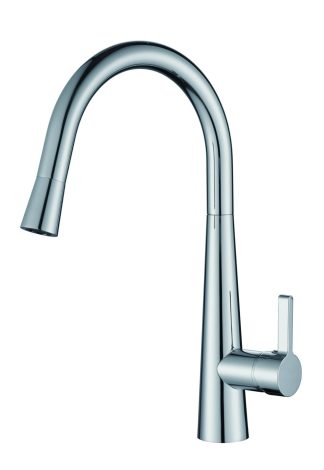 Kuchendesigner Pull Out Gooseneck Kitchen Mixer Chrome
