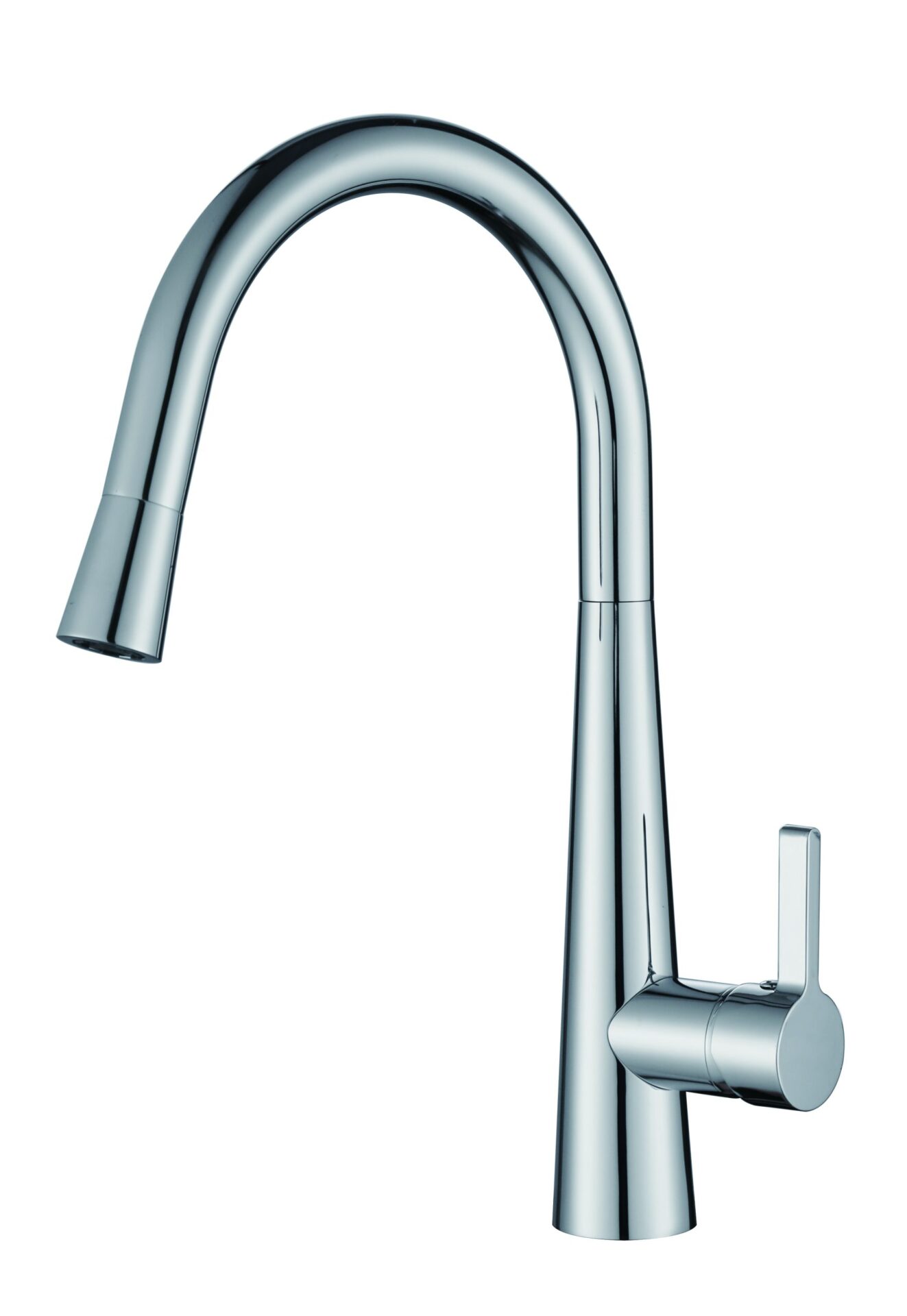 Kuchendesigner Pull Out Gooseneck Kitchen Mixer Chrome