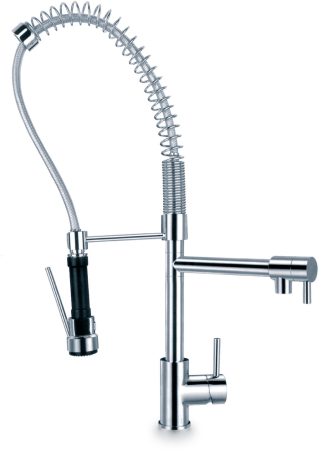 Kuchendesigner Pull Out Deluxe Gooseneck Kitchen Mixer