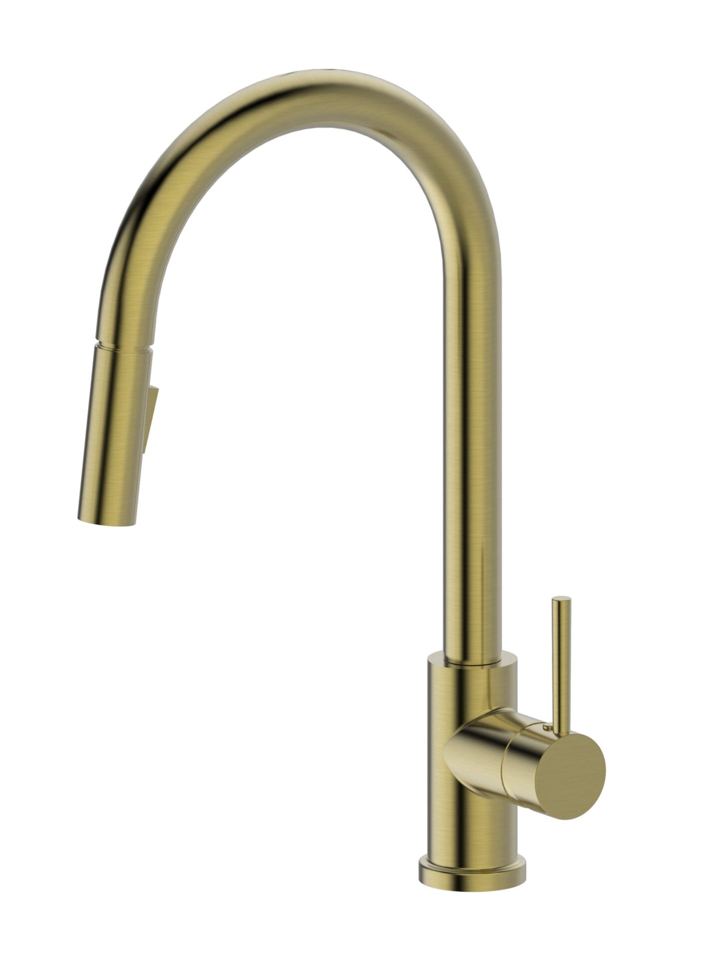 Kuchendesigner Pull Out Kitchen Mixer Brushed Gold