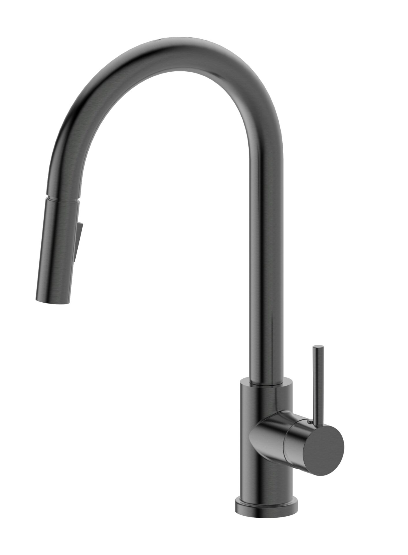 Kuchendesigner Pull Out Kitchen Mixer Brushed Gun Metal