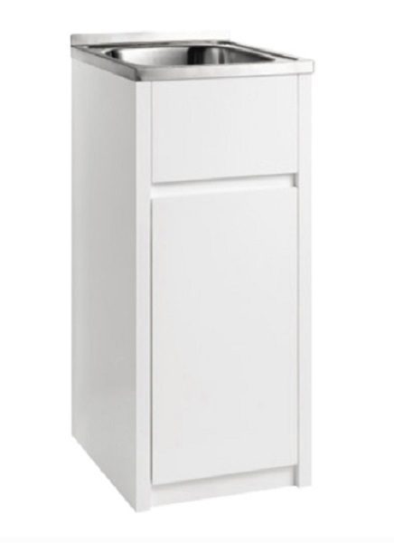 Laundry Tub 390mm with Cabinet Finger Pull 25L