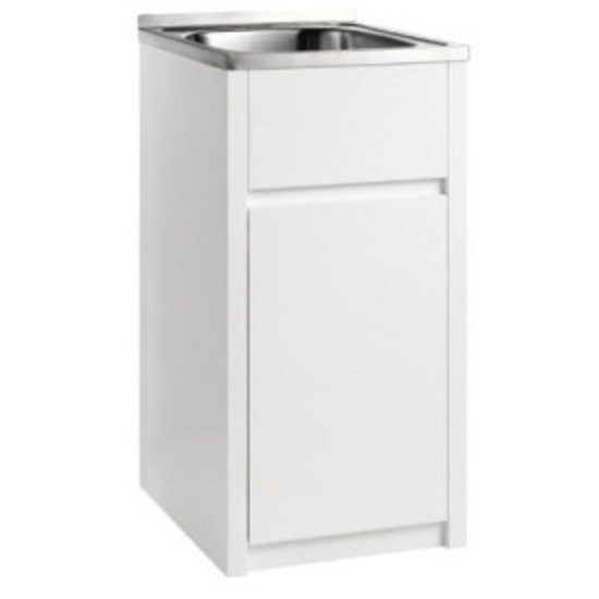 Laundry Tub 455mm with Cabinet Finger Pull 35L