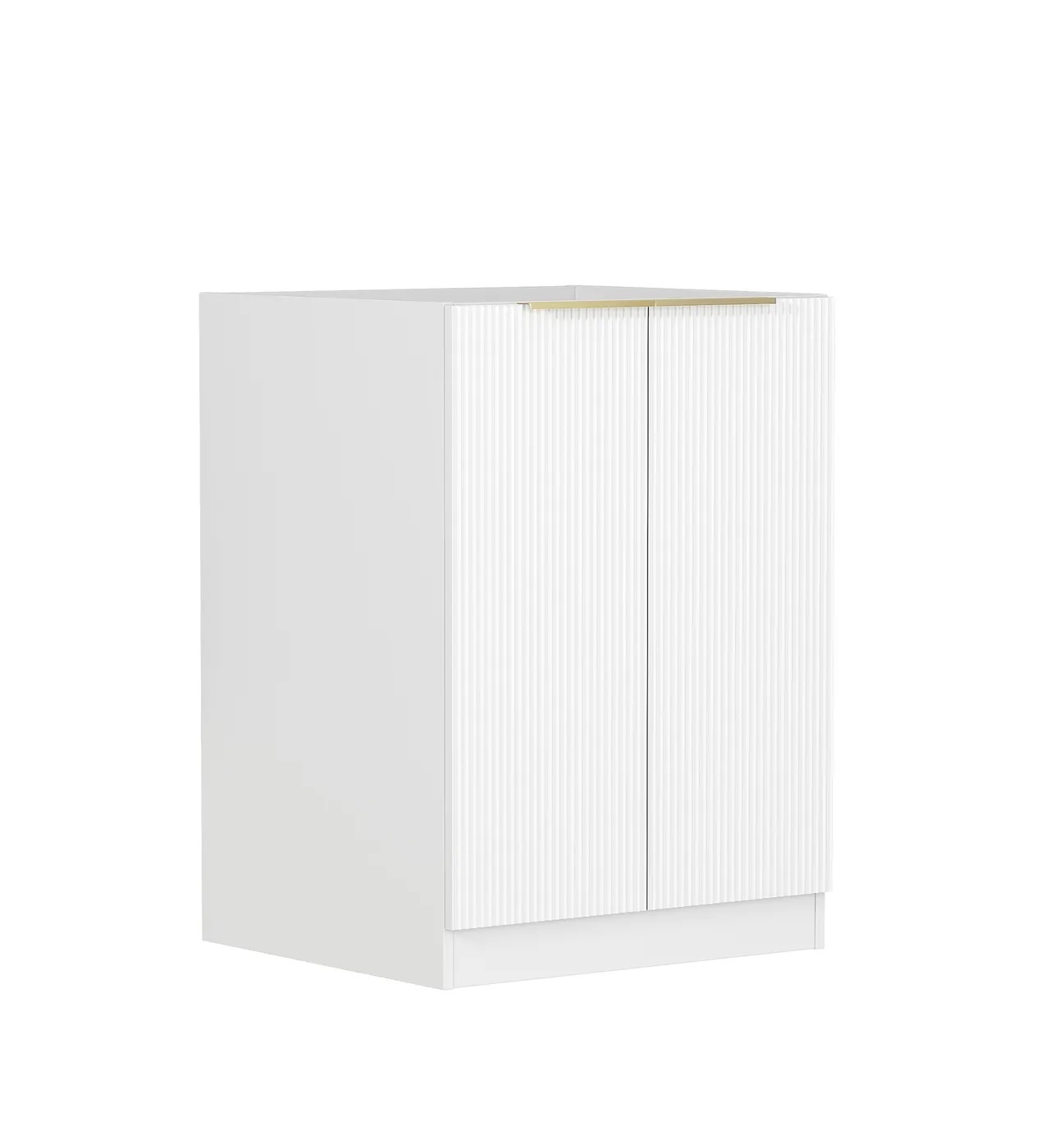 Bondi Fluted White 630mm Base Laundry Cabinet - Image 3