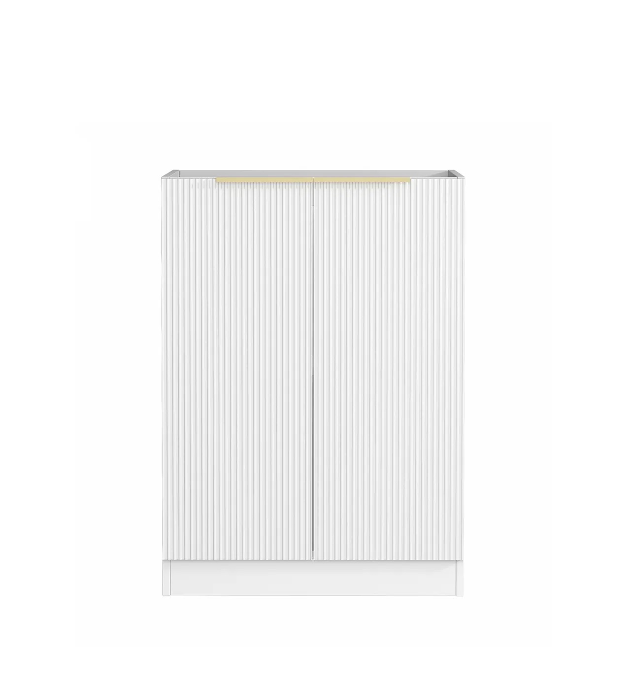 Bondi Fluted White 630mm Base Laundry Cabinet