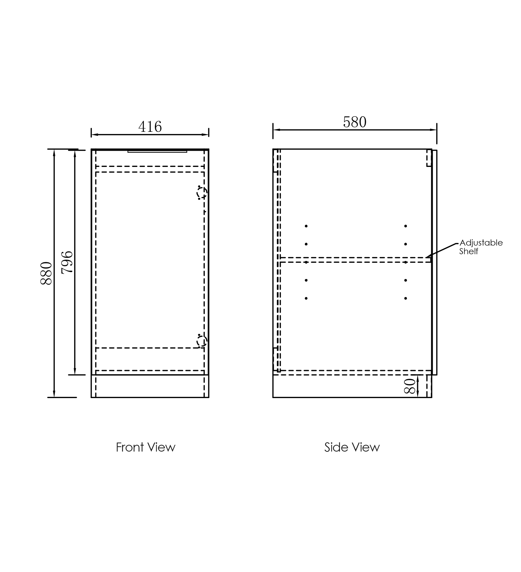 Byron Natural Oak 415mm Base Laundry Cabinet - Image 4