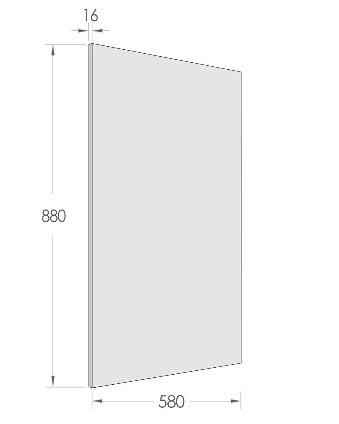 Floor Cabinet End Panel Natural Oak - Image 3