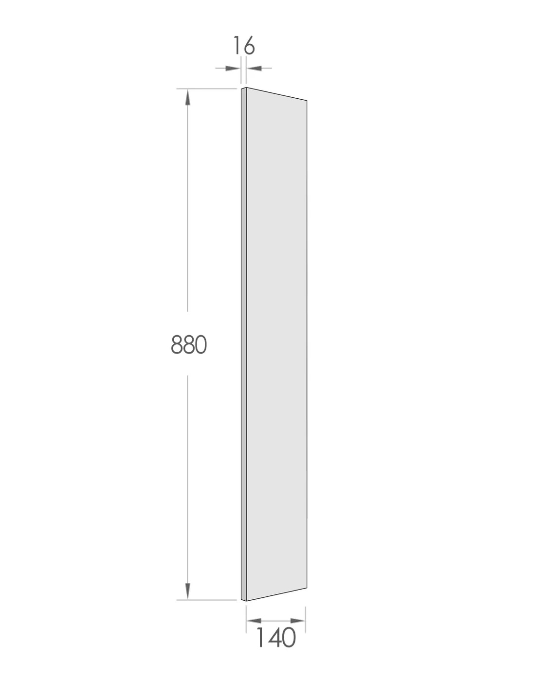 Floor Cabinet Filler Panel Natural Oak - Image 2