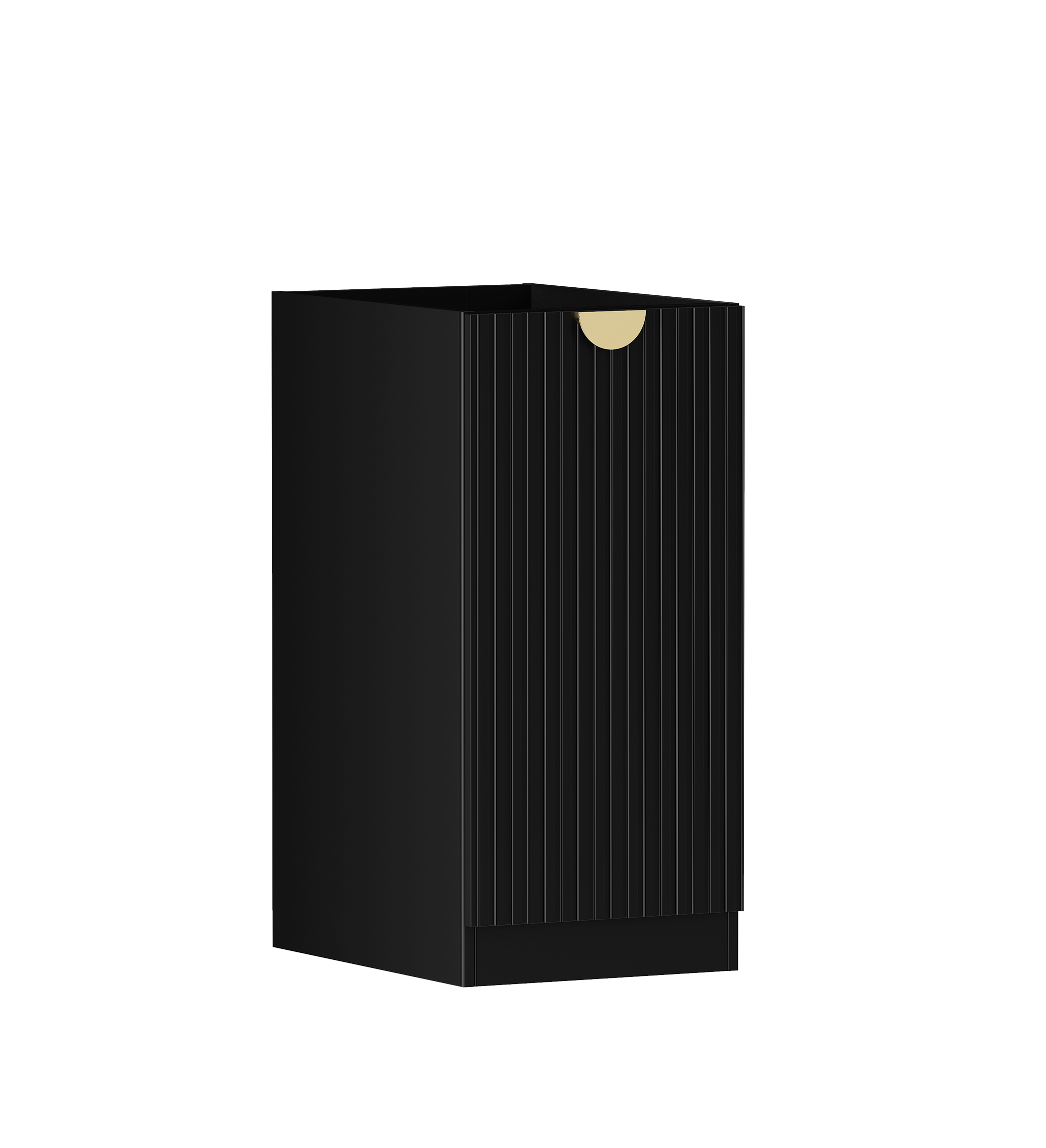 Marlo Fluted Black 415mm Base Laundry Cabinet - Image 2