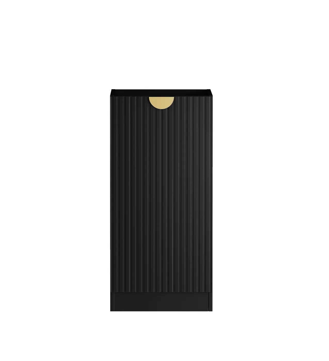 Marlo Fluted Black 415mm Base Laundry Cabinet