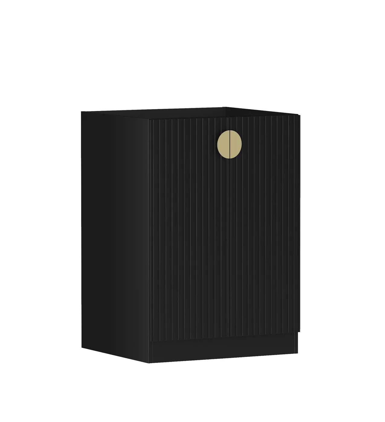 Marlo Fluted Black 630mm Base Laundry Cabinet - Image 2