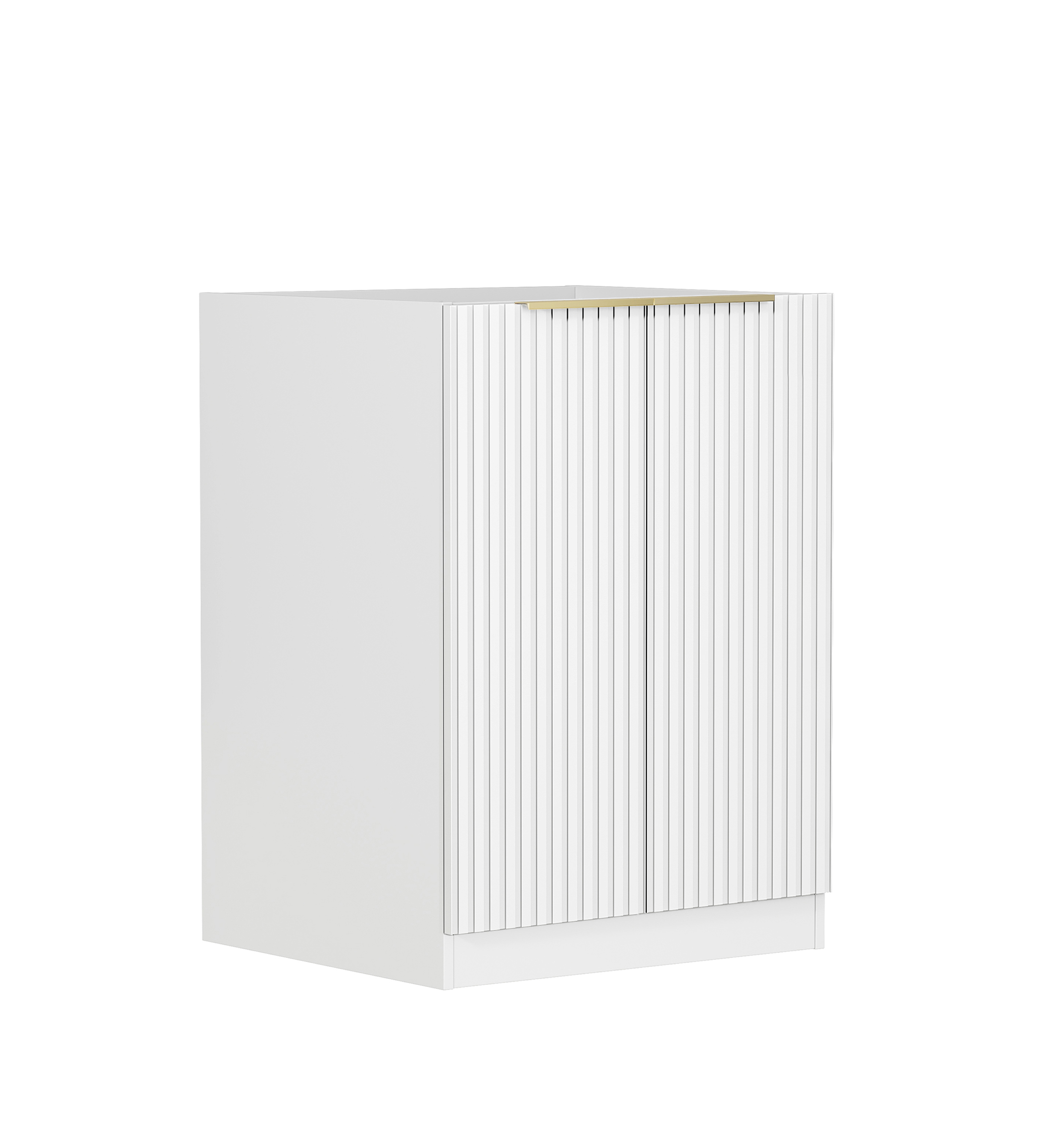Noosa Fluted White 630mm Base Laundry Cabinet - Image 3