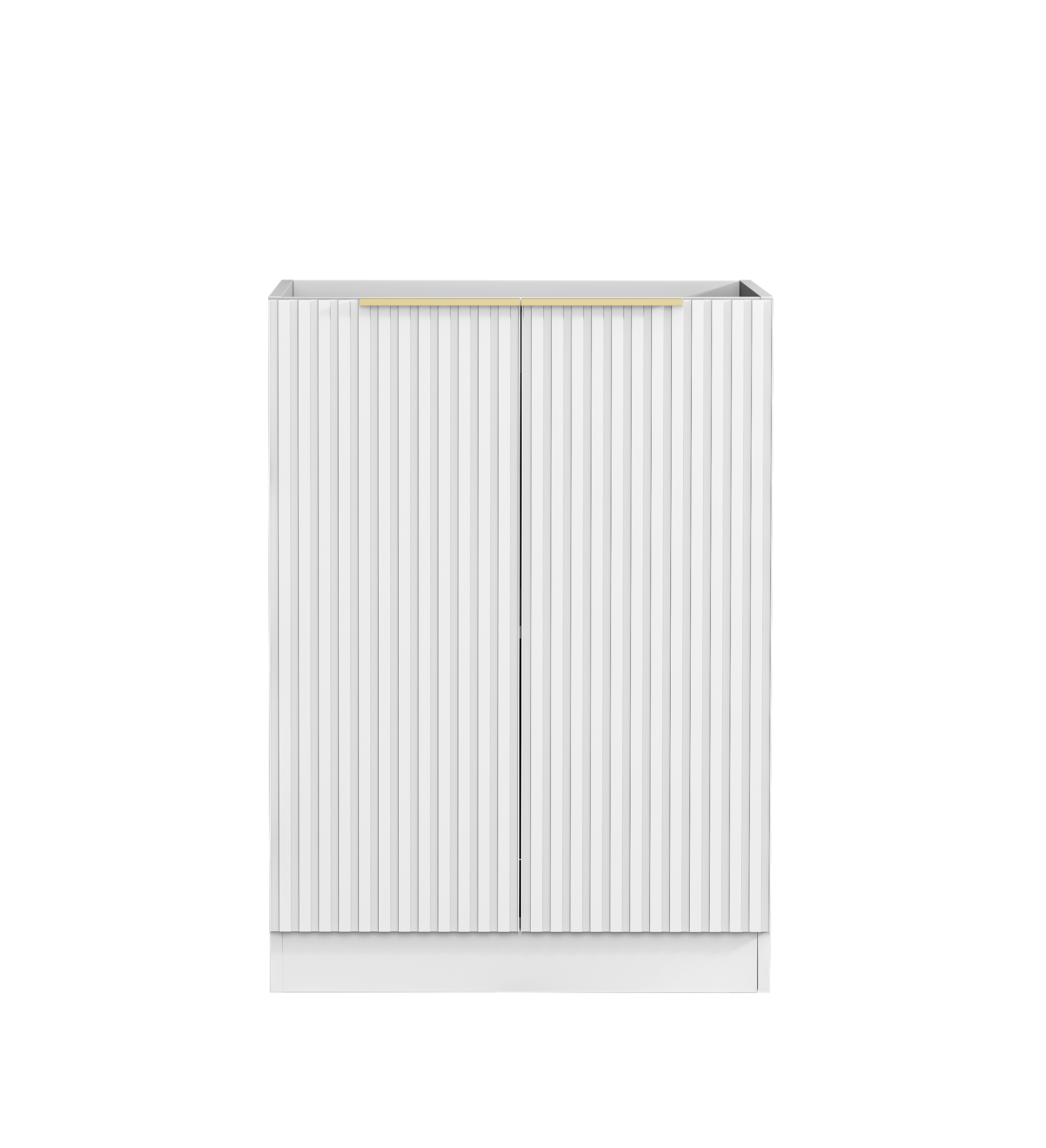 Noosa Fluted White 630mm Base Laundry Cabinet