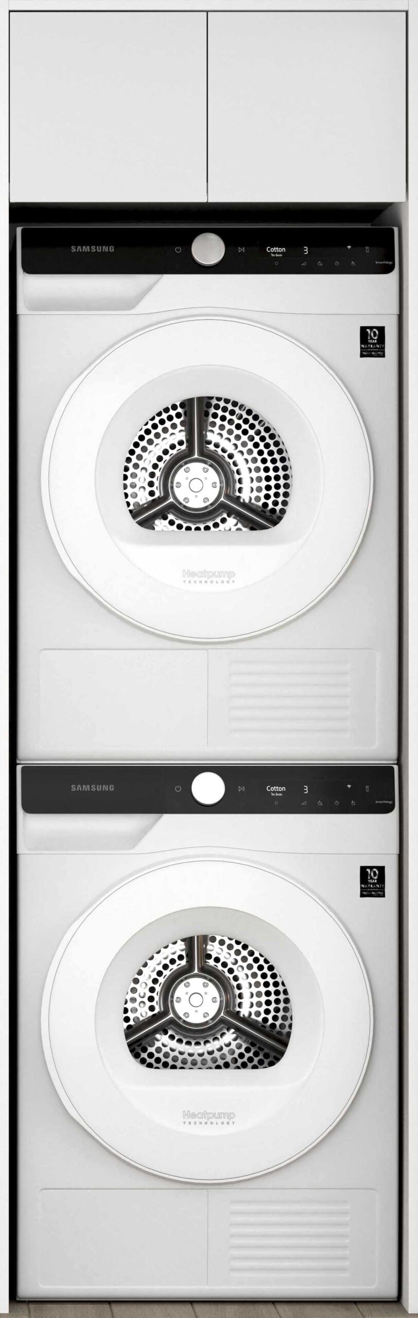Hampshire Matte White 2100mm Tall Washing Machine Cabinet - Image 3
