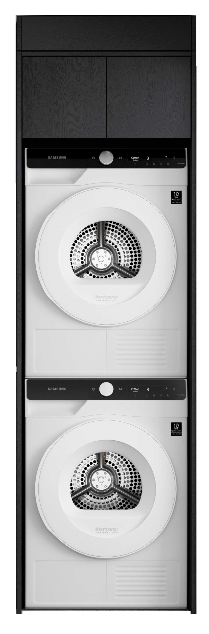 Byron Black Oak 2100mm Tall Washing Machine Cabinet - Image 2