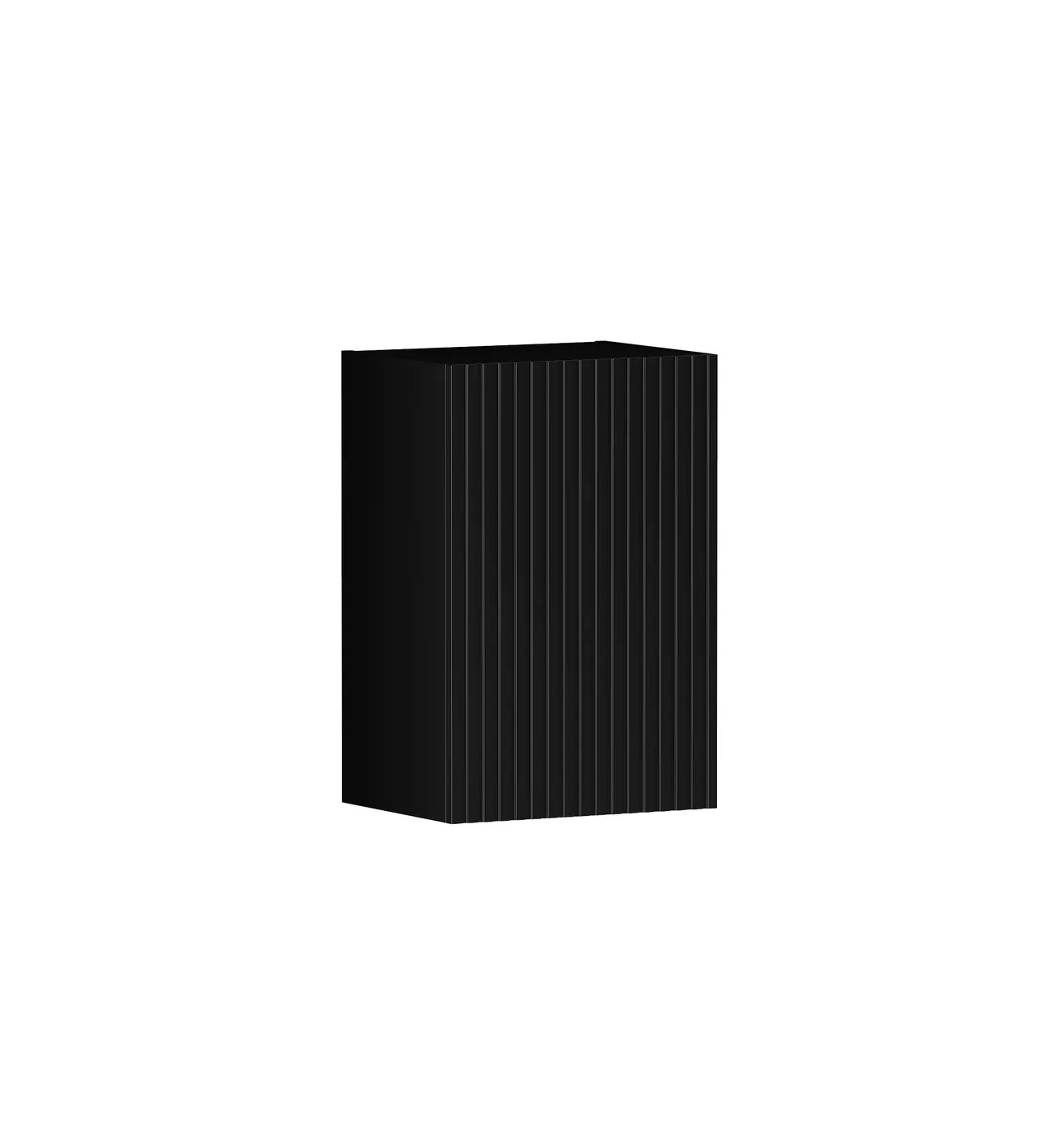 Marlo Fluted Black 415mm Wall Laundry Cabinet - Image 2