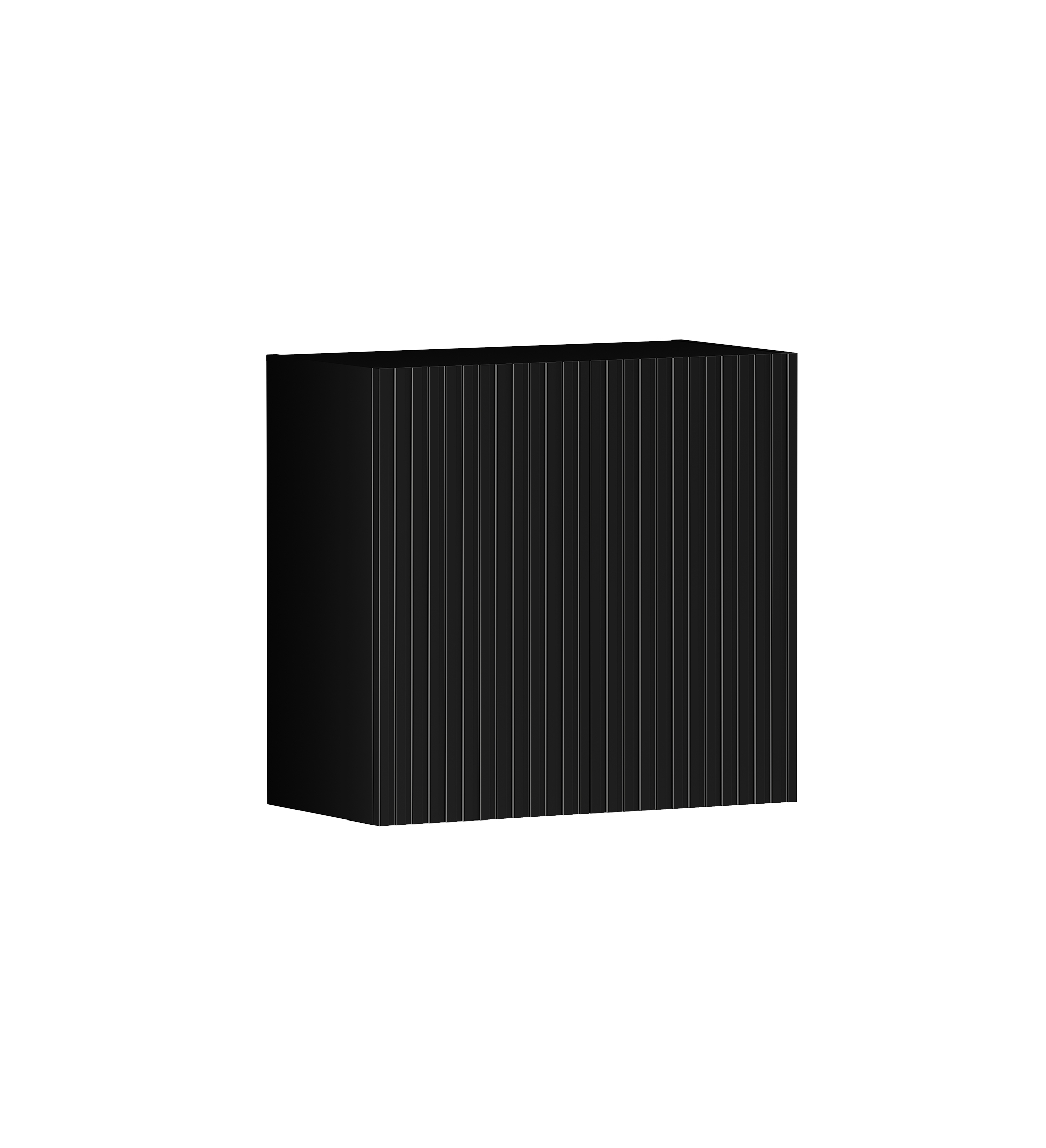Marlo Fluted Black 630mm Wall Laundry Cabinet - Image 2