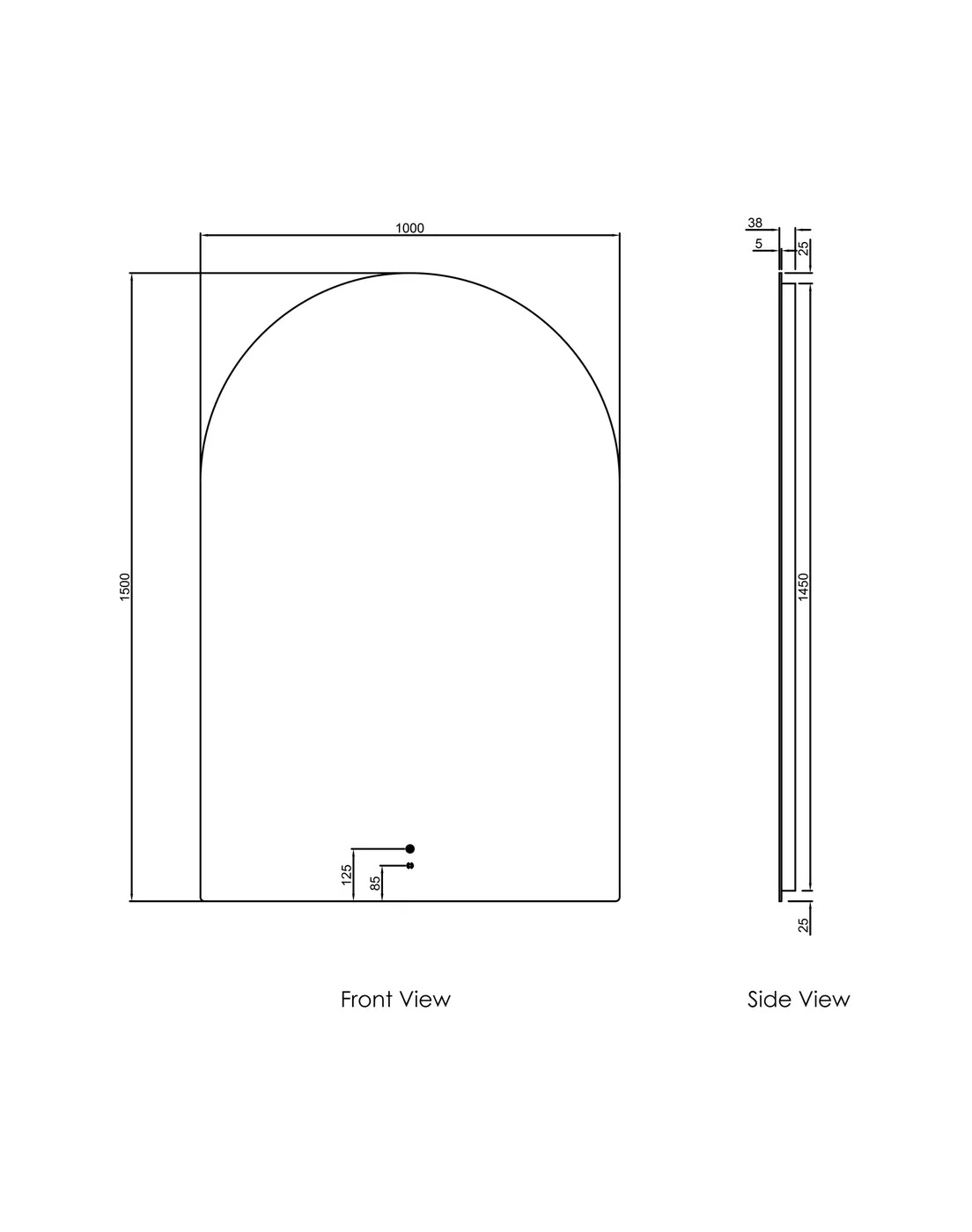 Archie Frameless Led Mirror 1500 x 1000 - Image 3