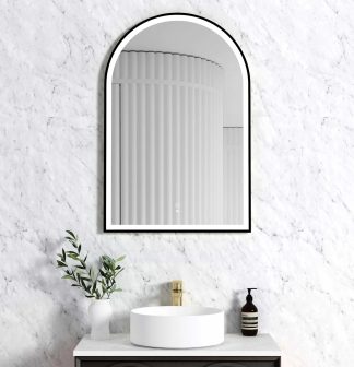 Archie Black Frame LED Mirror 900 x 600