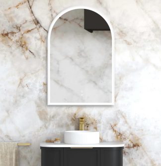 Archie Matte White Frame LED Mirror 900 x 600