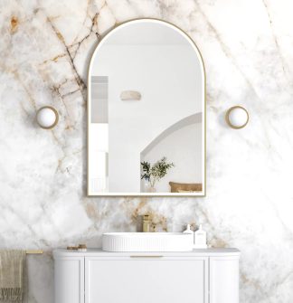 Archie Gold Metal Frame LED Mirror 1200 x 800