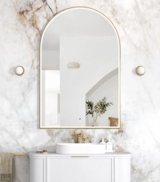 Archie Gold Metal Frame LED Mirror 1500 x 1000