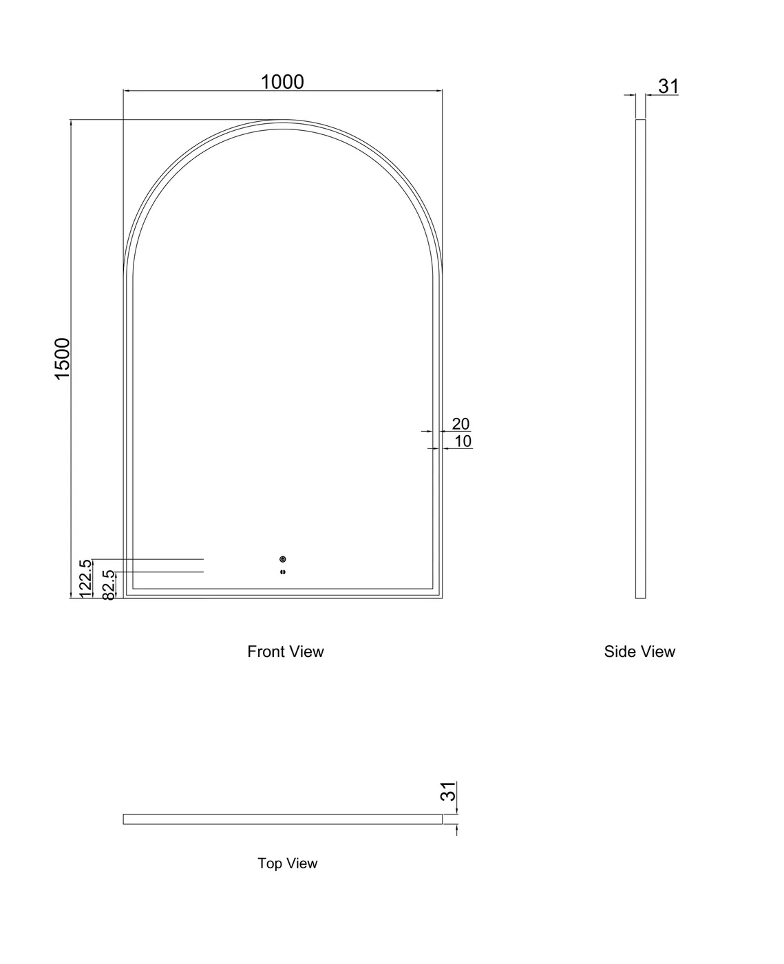 Archie Gold Metal Frame LED Mirror 1500 x 1000 - Image 4