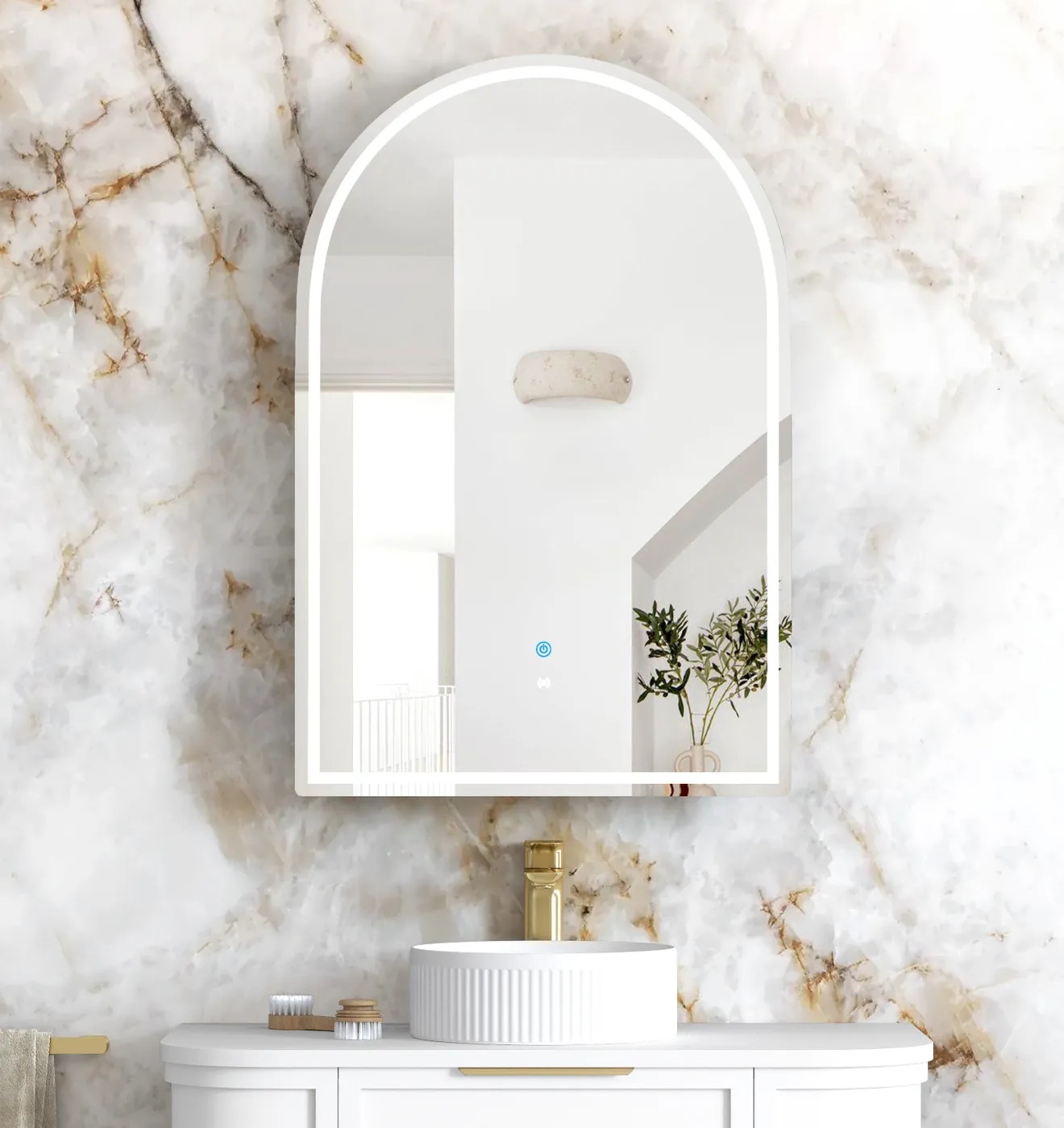 Archie Led Shaving Cabinet 600 x 900 Matte White Premium Edition