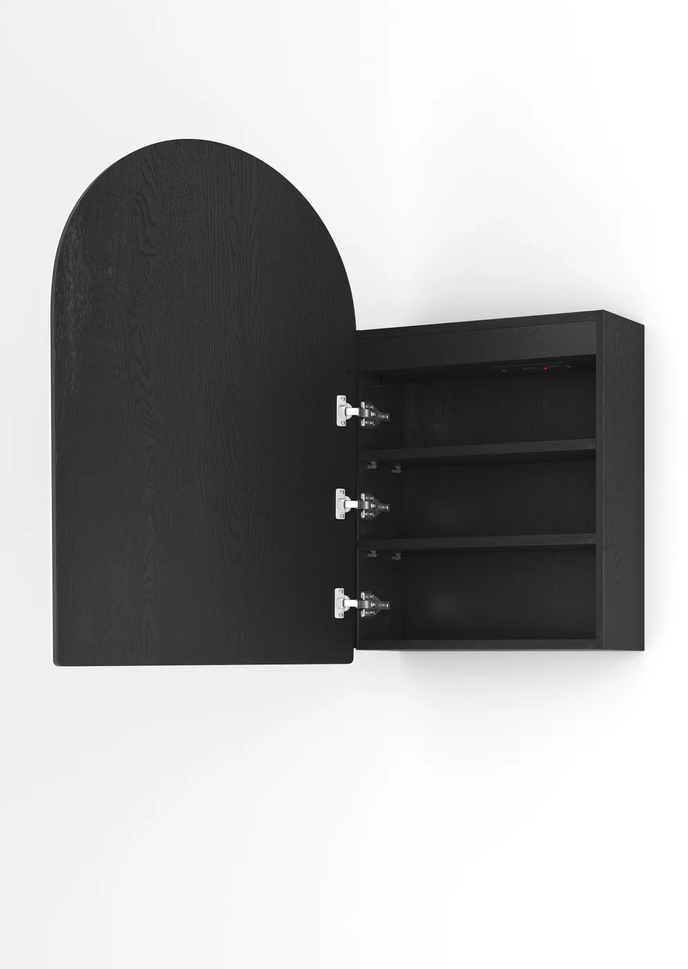 Archie Led Shaving Cabinet 600 x 900 Black Oak Premium Edition - Image 4