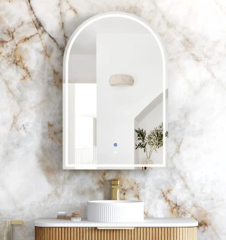 Archie Led Shaving Cabinet 600 x 900 Woodland Oak Premium Edition
