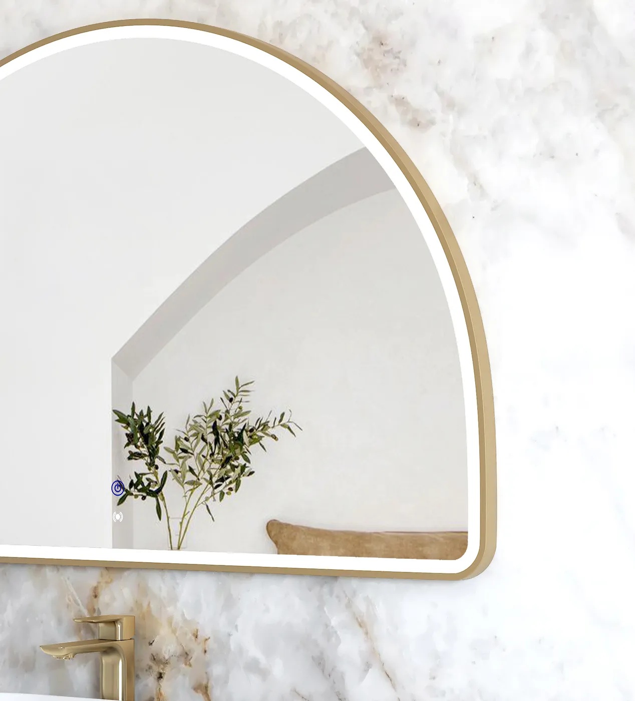 Moonlight Archie Gold Metal Frame Led Mirror 1000 x 1500 - Image 3