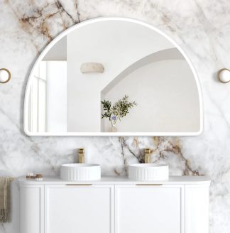 Moonlight Archie White Metal Frame Led Mirror 1000 x 1500