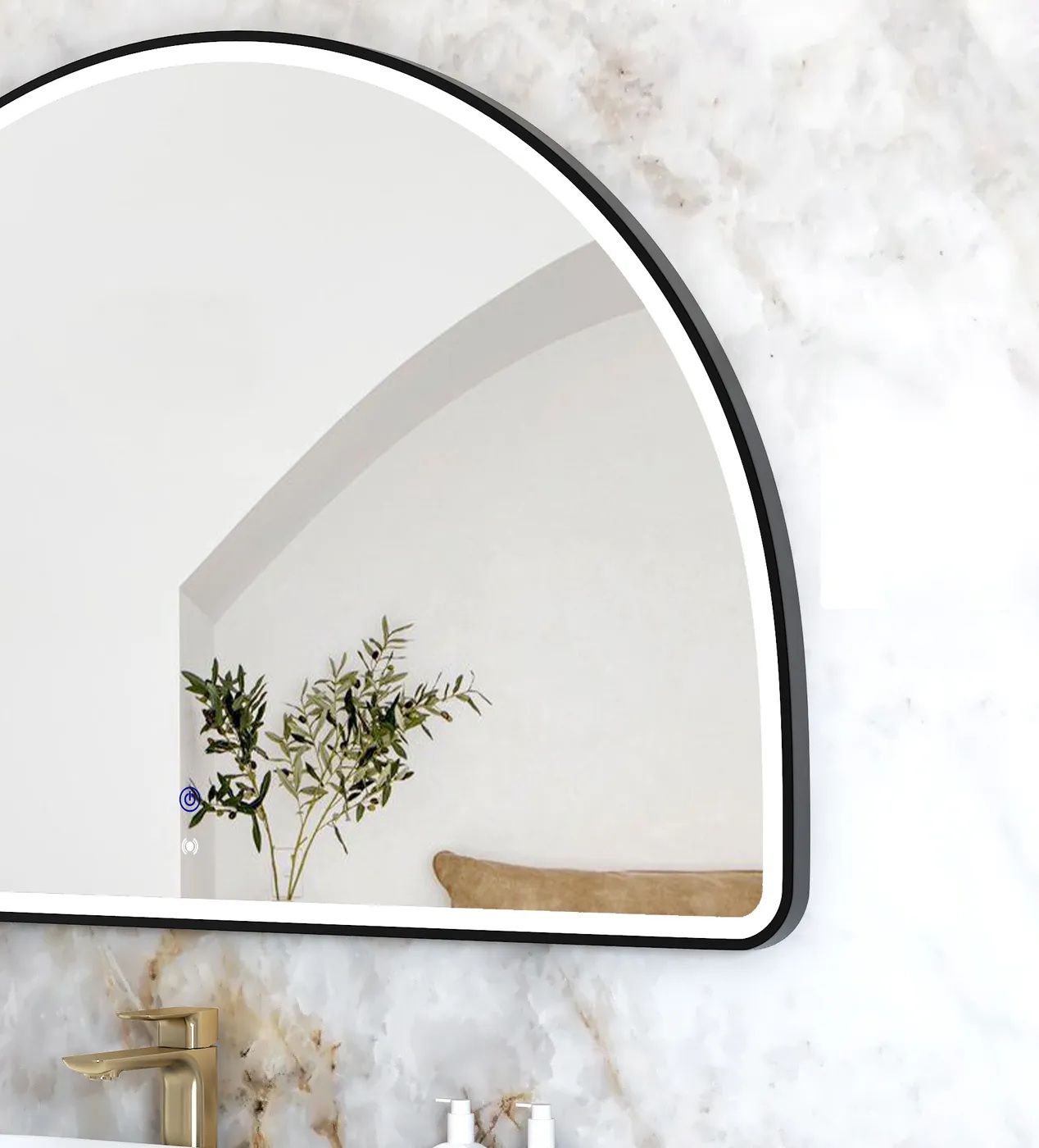 MoonlightArchie Black Metal Frame Led Mirror 800 x 1200 - Image 3