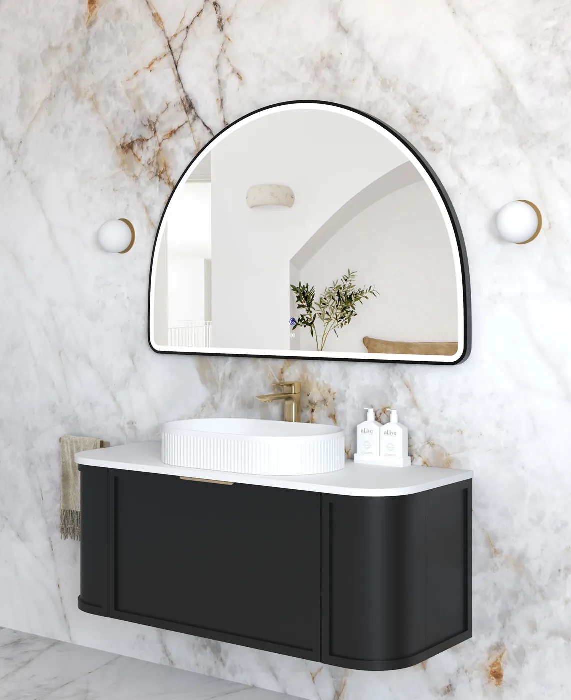 MoonlightArchie Black Metal Frame Led Mirror 800 x 1200 - Image 2
