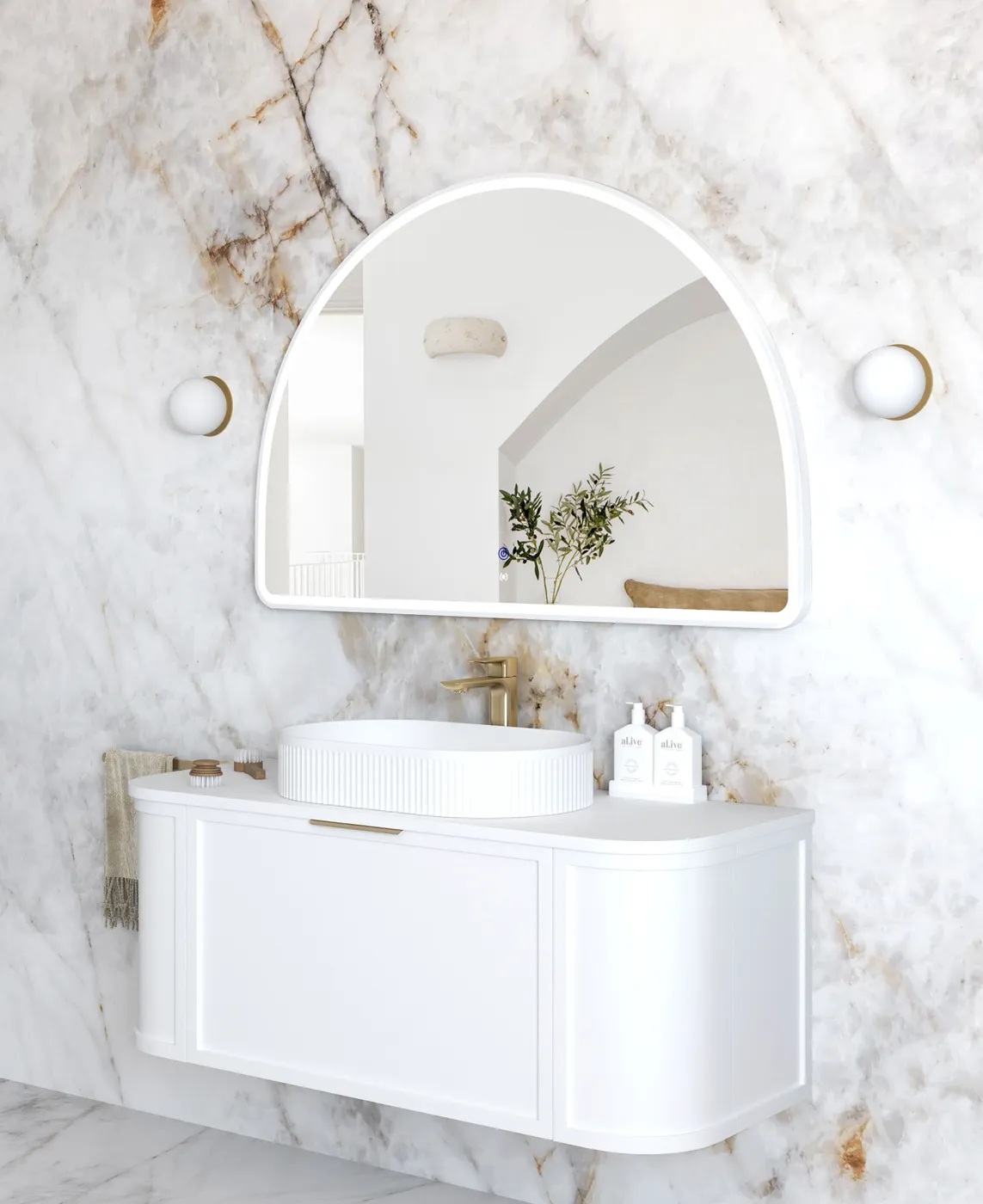Moonlight Archie White Metal Frame Led Mirror 800 x 1200 - Image 2