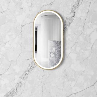 Noosa Gold Metal Frame Led Mirror 900 x 450
