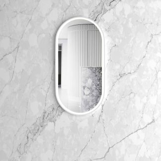 Noosa White Metal Frame Led Mirror 900 x 450