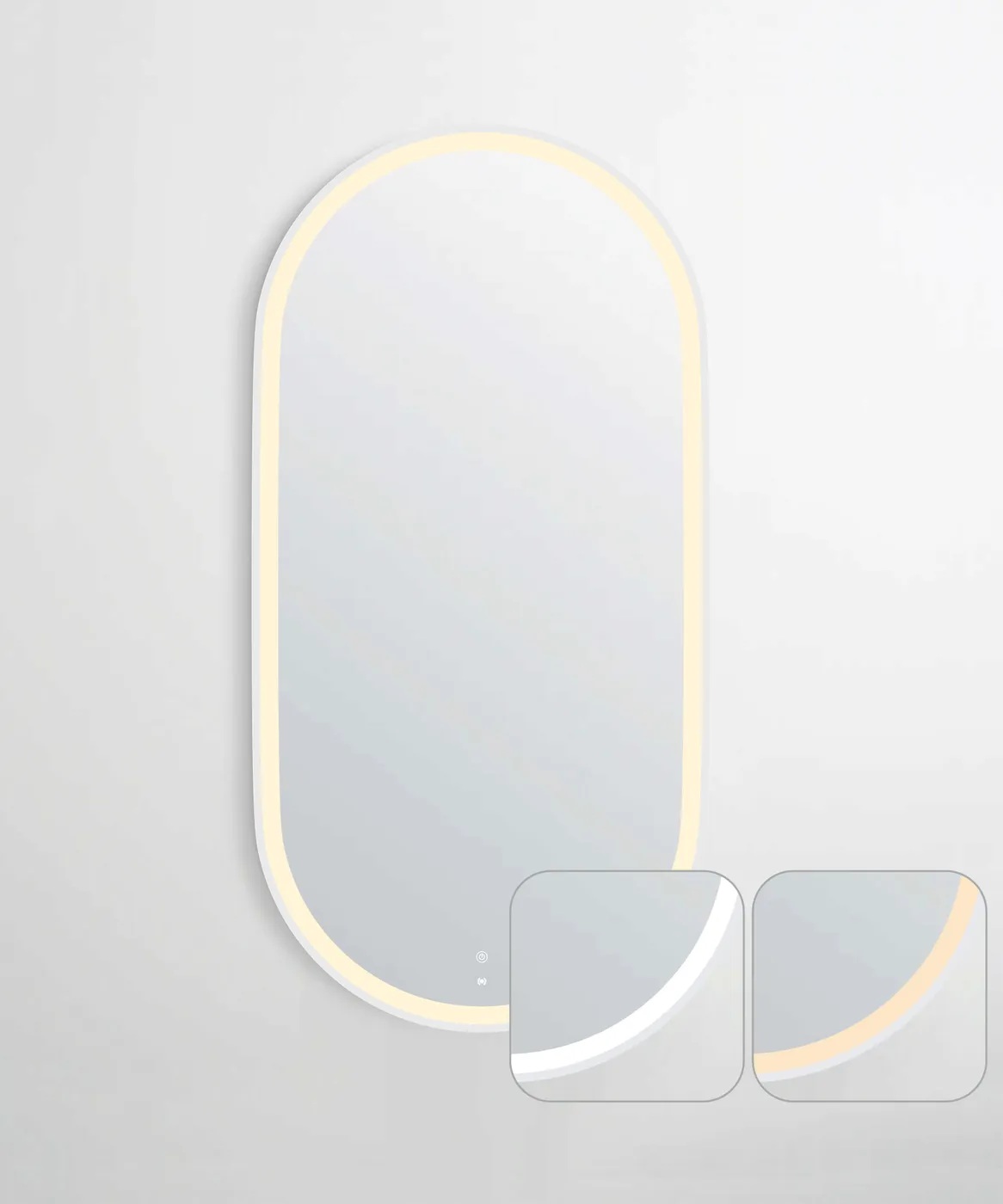 Noosa White Metal Frame Led Mirror 900 x 450 - Image 5