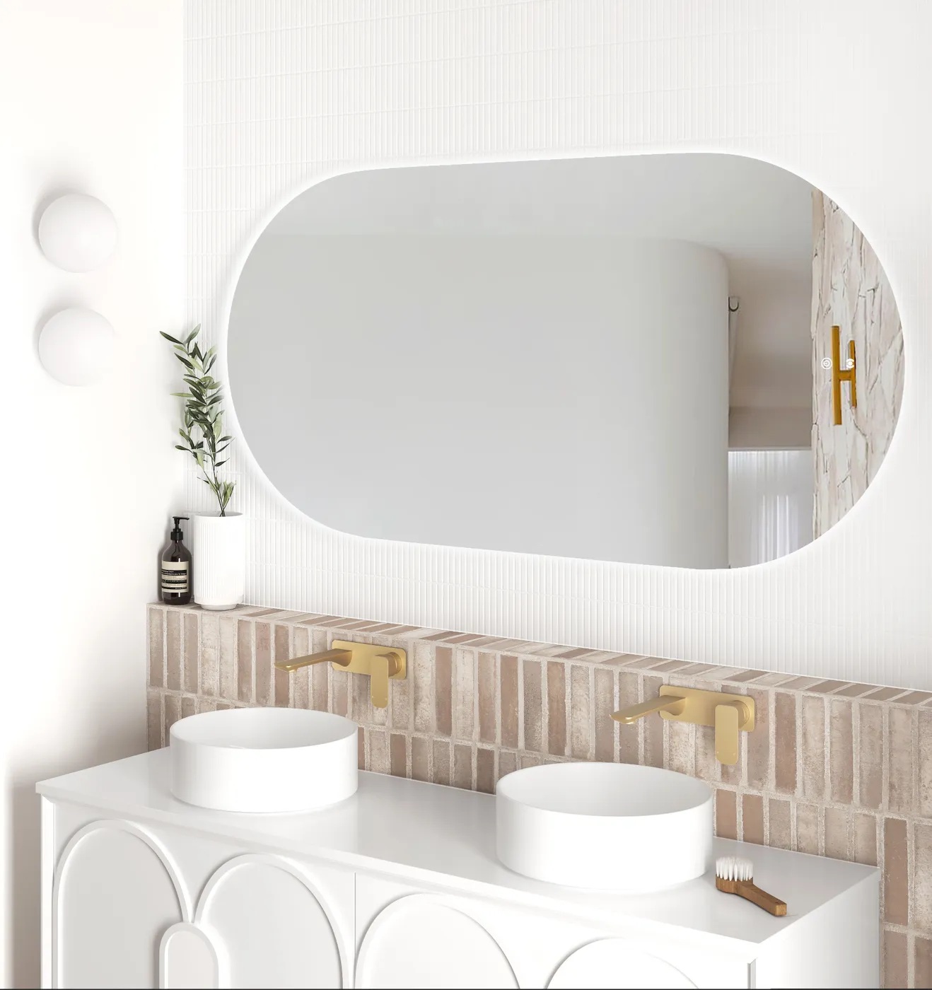 Noosa Frameless Tuffi Led Mirror 1500 x 750 - Image 2
