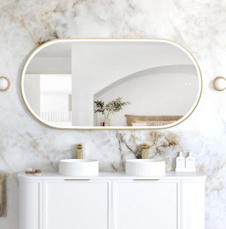 Noosa Gold Metal Frame Led Mirror 1500 x 750