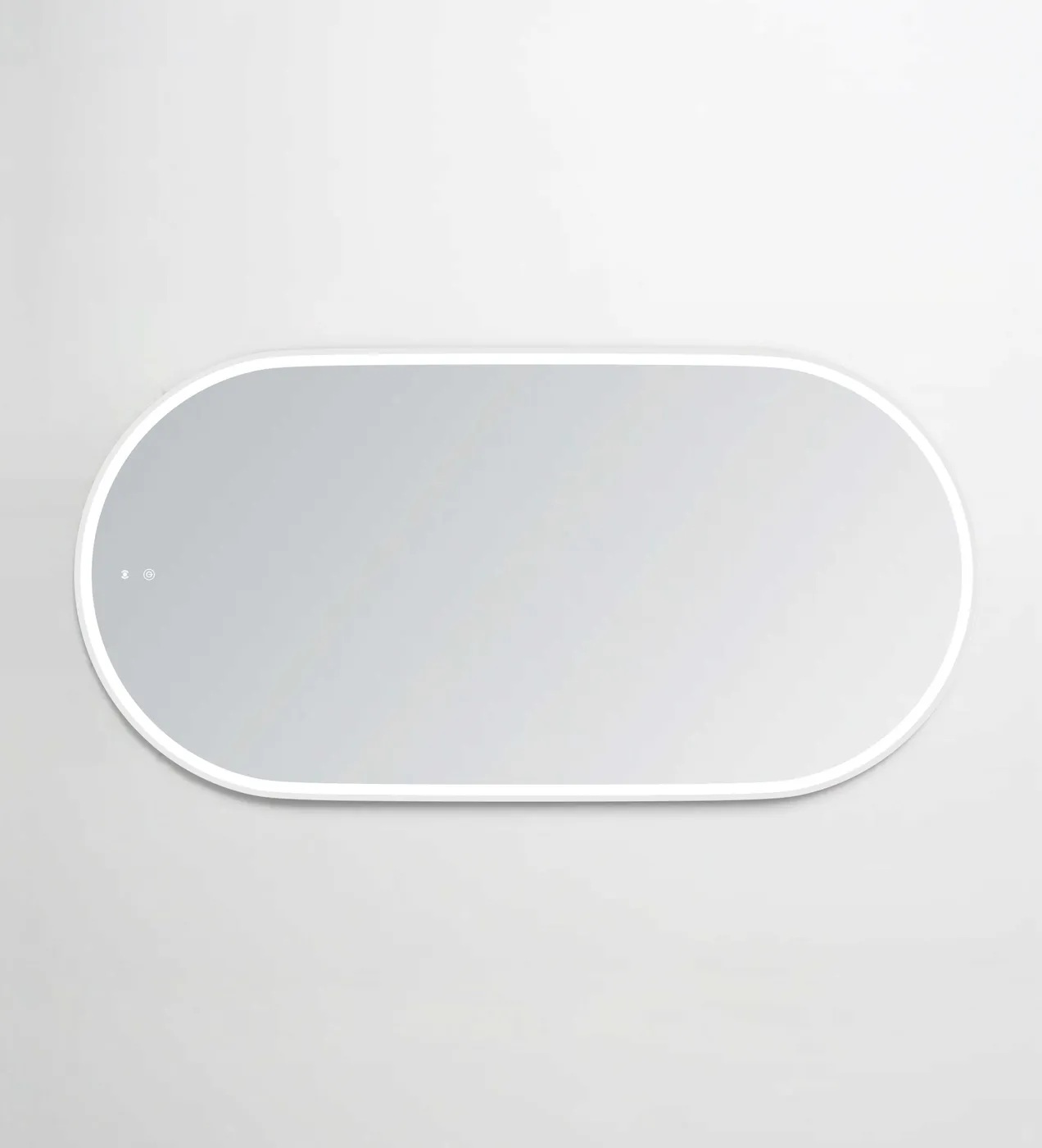 Noosa Matte White Metal Frame Led Mirror 1500 x 750 - Image 5