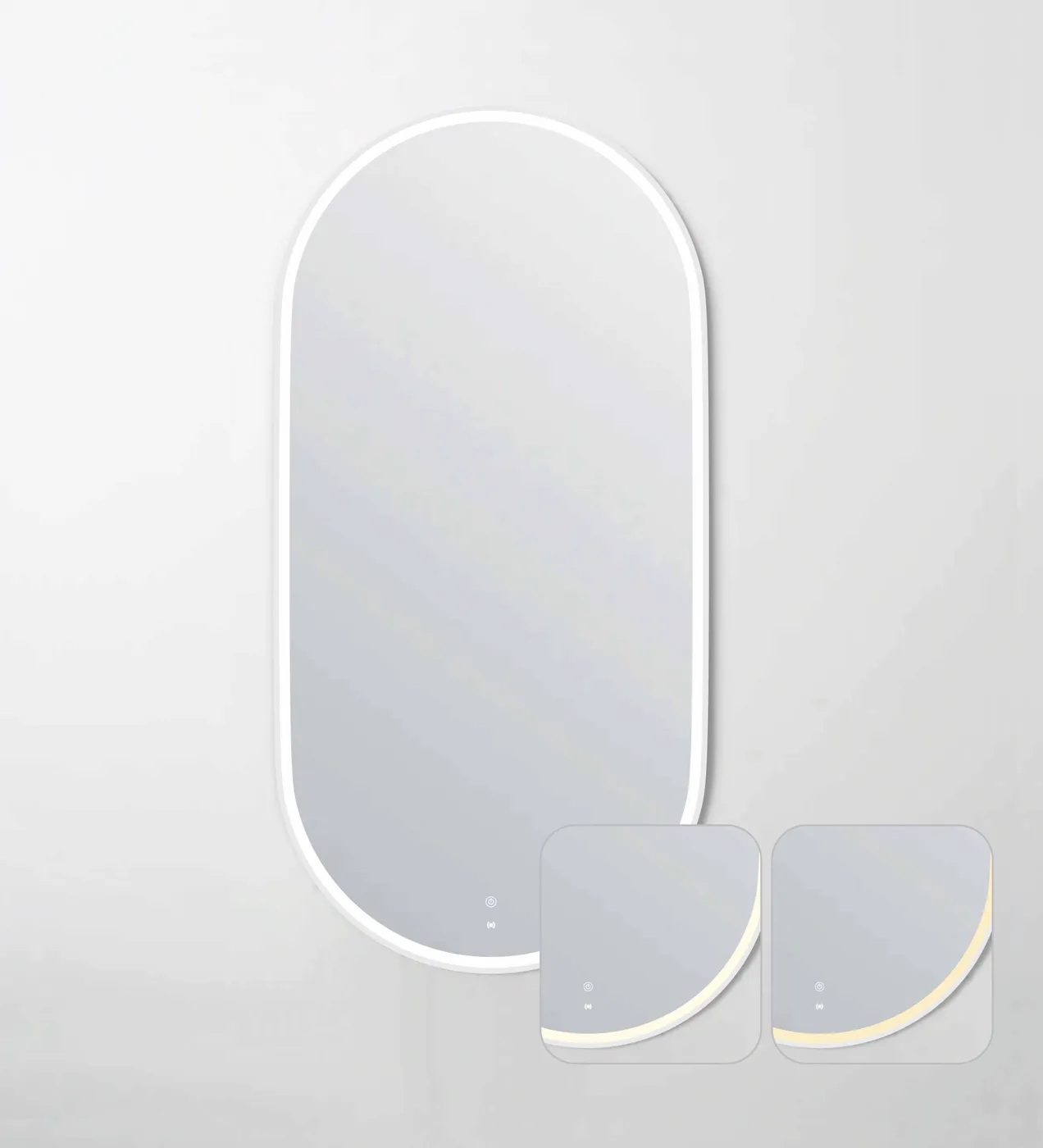 Noosa Matte White Metal Frame Led Mirror 1500 x 750 - Image 7