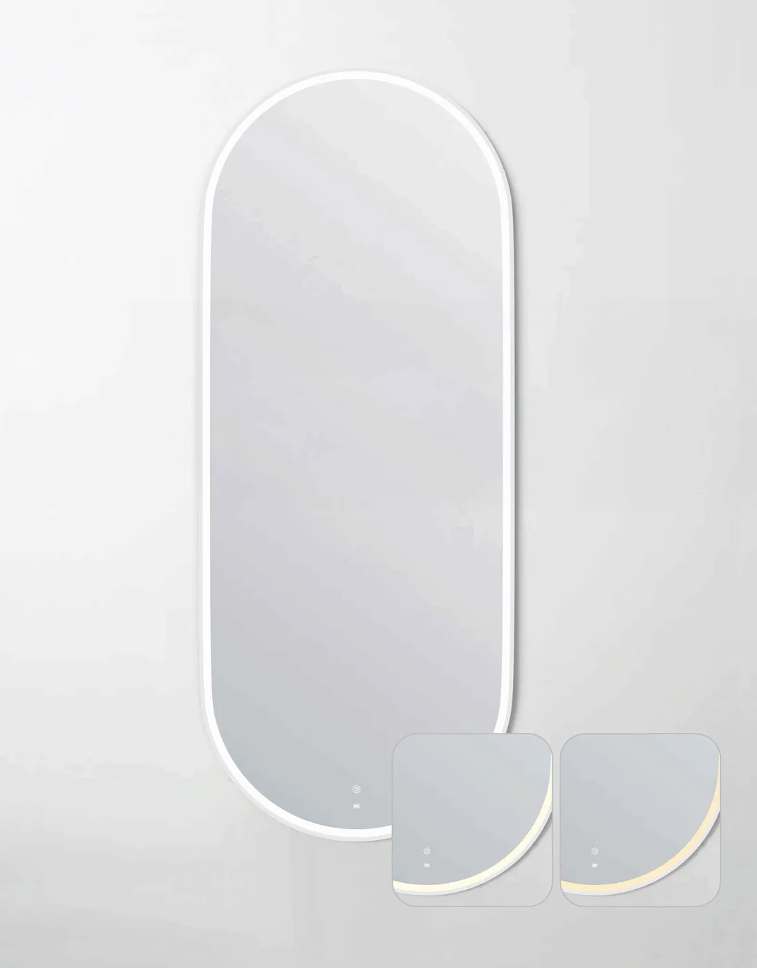 Noosa White Metal Frame Led Mirror 1800 x 750 - Image 5