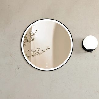 Bondi Black Metal Frame Led Mirror 800